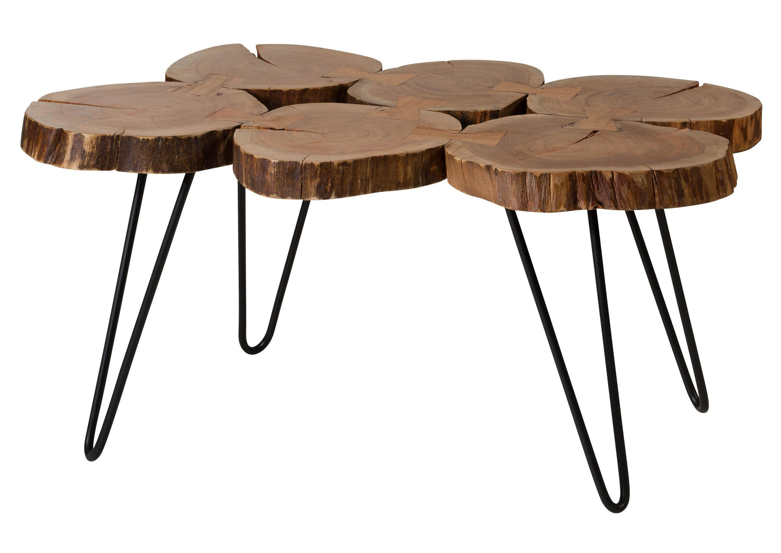 COUCHTISCH Akazie 104x65x45 natur lackiert LOUNGE COLLECTION #25 - Naturfarben, Holz (104/65/45cm) - Massivmoebel24