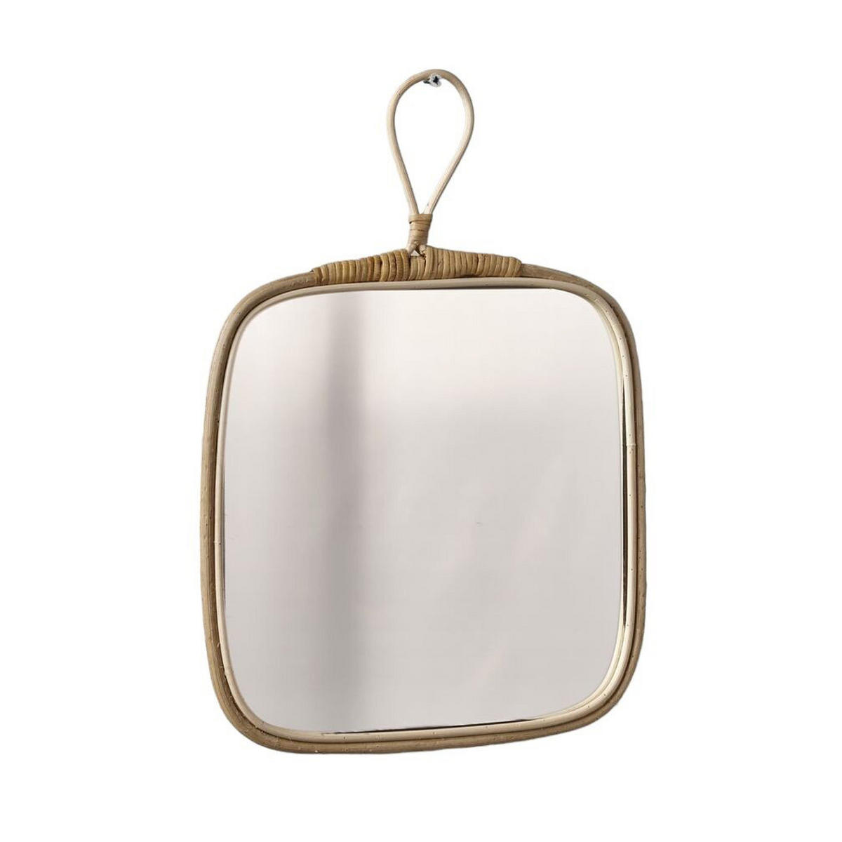 BOHO-SPIEGEL Matisse 37/28 cm - Beige, Naturmaterialien (37/28/2cm)