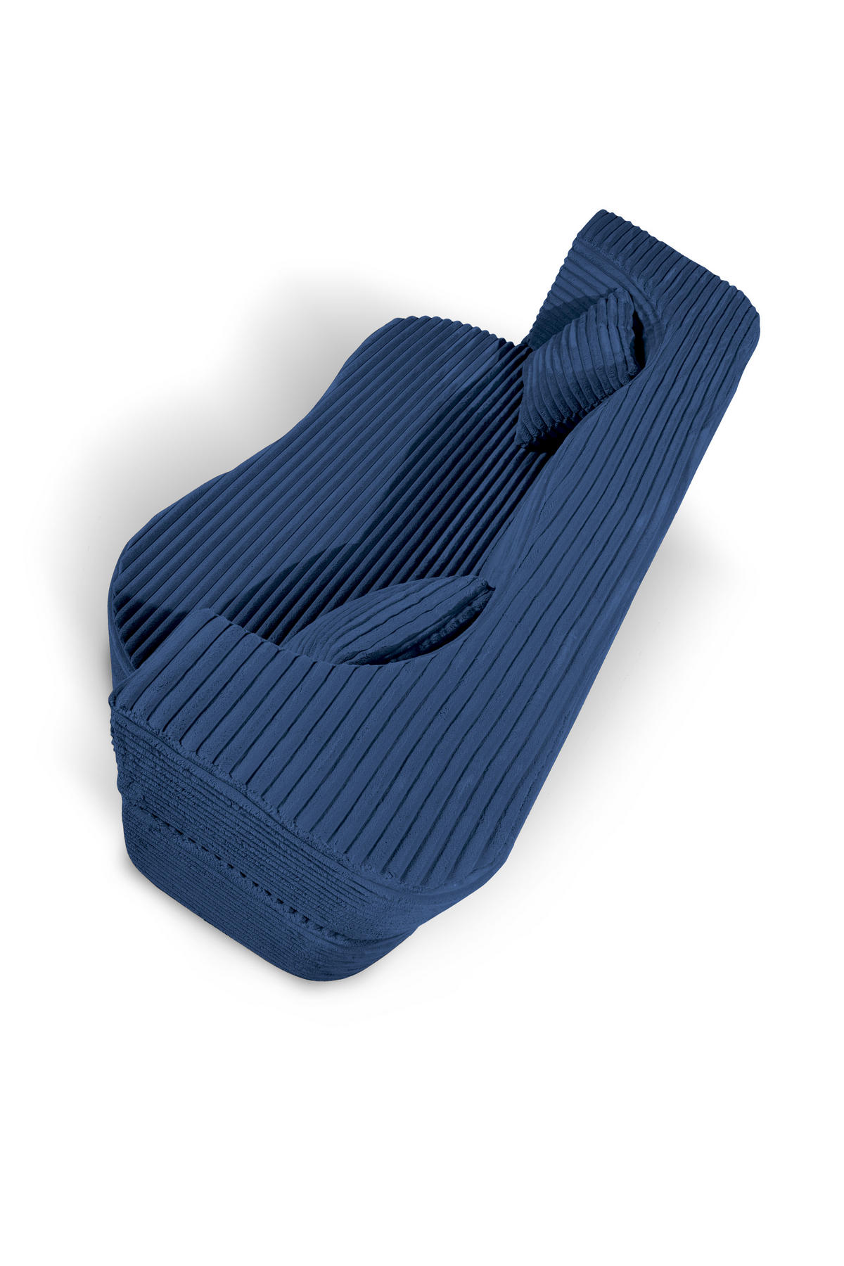 SCHLAFSOFA MYFOAM, Sofa mit Schlaffunktion, Farbe: Blau, Cordstoff - Blau, Textil (200/80/72cm) - Storez24