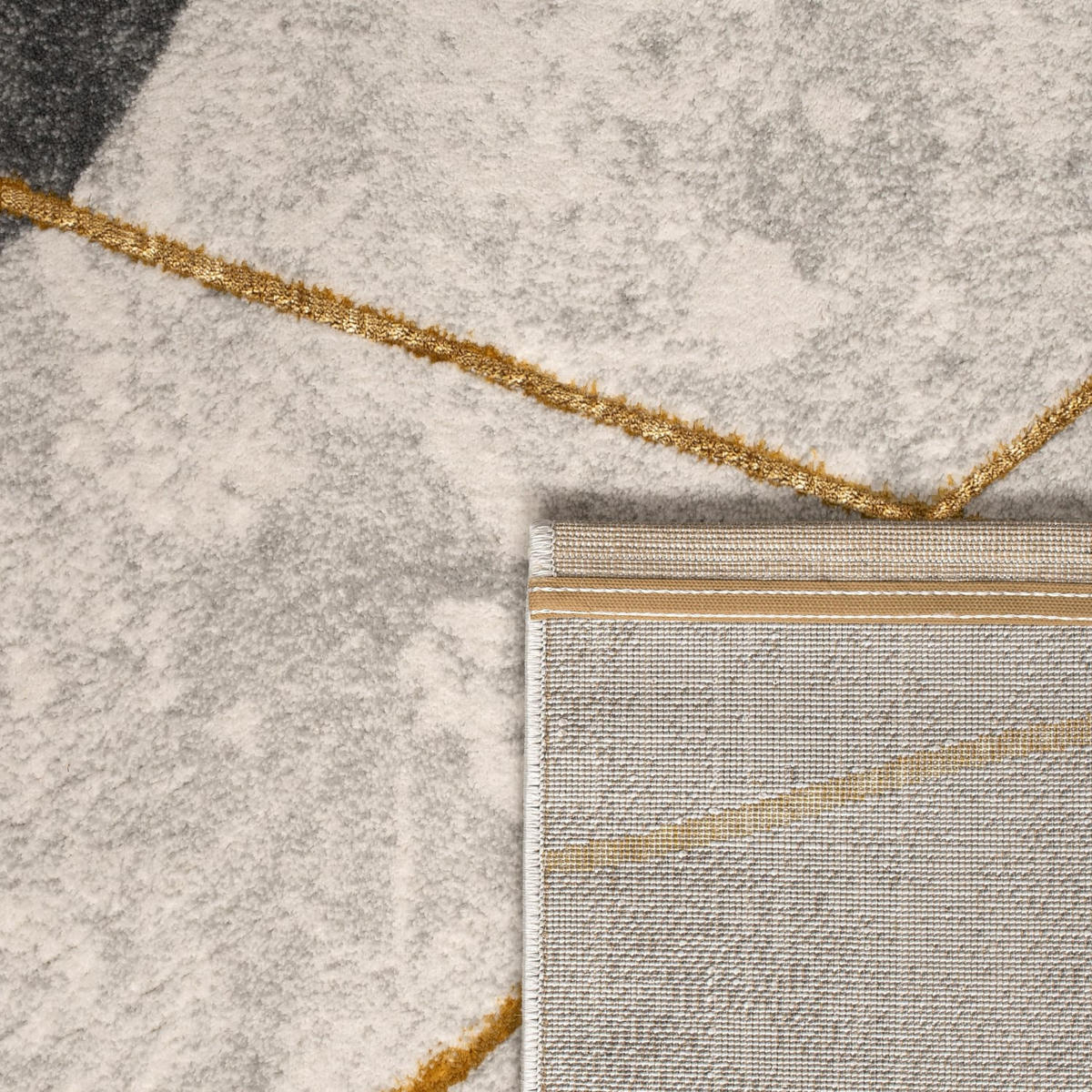 TEPPICH Kurzflor Abstrakt Wohnzimmer schmutzabweisend Grau Rechteckig 200x290 - Grau, Textil (200/290cm) - KADIMA DESIGN