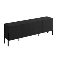 TV STOLEK Bérénice Černá - černá, kompozitní dřevo (204/70/40cm) - Petits-meubles