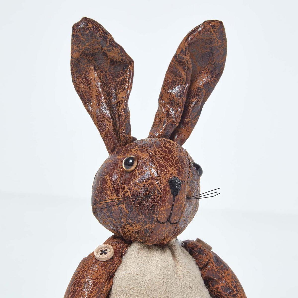 TÜRSTOPPER Hase - Braun, Kunststoff (17/17cm) - Homescapes