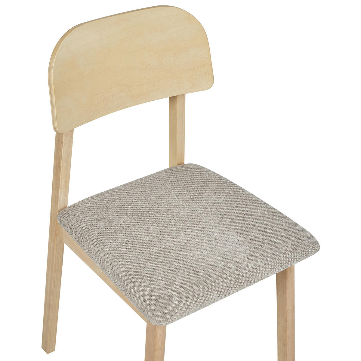 ÉTKEZŐSZÉK 2 darabos Szett Tópszín Scandia - barna/taupe, fa (40/82/46cm) - Beliani