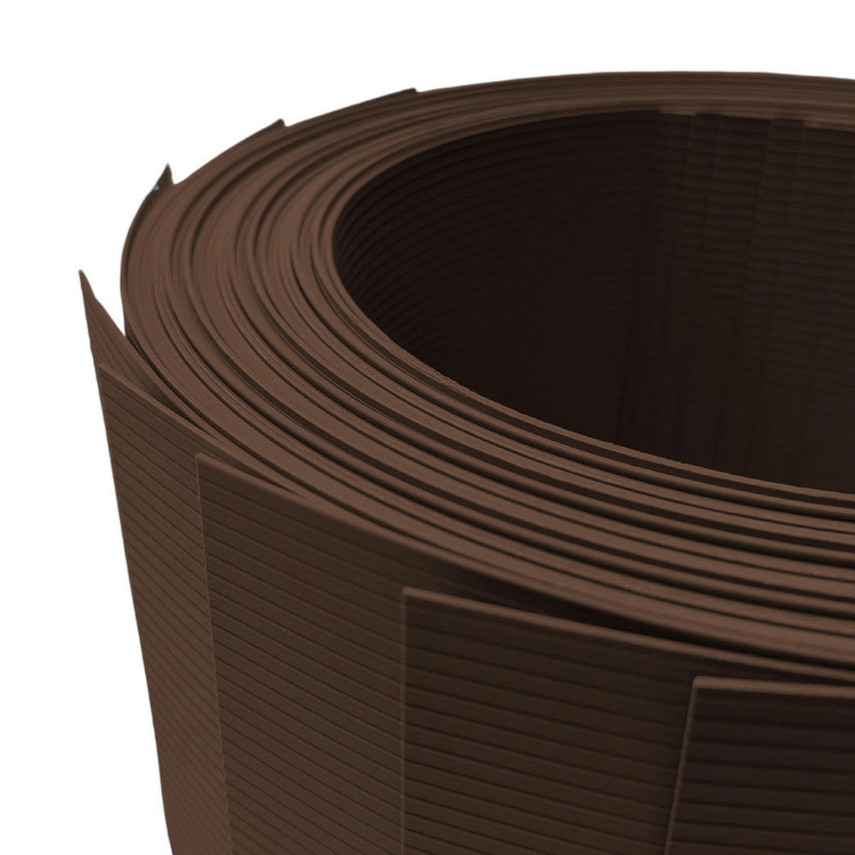 SICHTSCHUTZSTREIFEN Rille 10x Einzelstreifen 2,55m Sichtschutz Braun, 10 x 2,55m - Braun, Kunststoff (2550/19cm) - ZAUN|ZU