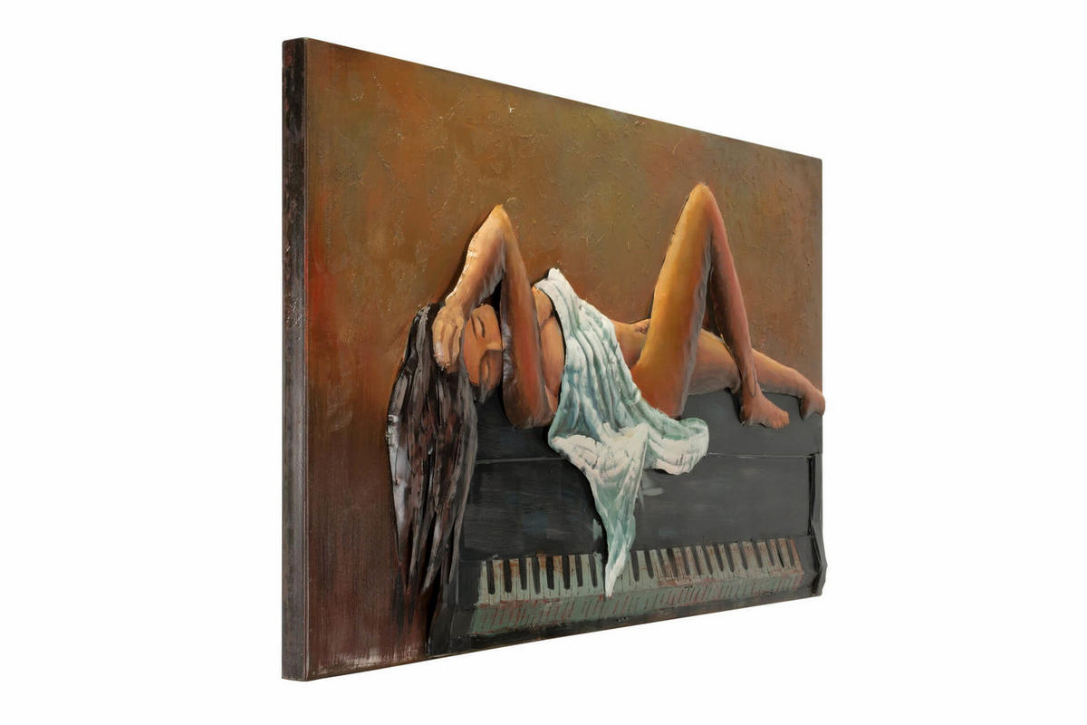 METALLBILD Weiß 120/60 cm - Weiß, Metall (5.28/60cm) - KUNSTLOFT