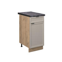 KÜCHENUNTERSCHRANK Fame-Line GrauBeige 40 cm, AP Anthrazit - Honigeiche/Eiche Wotan, Holzwerkstoff (40/82/60cm) - Vicco