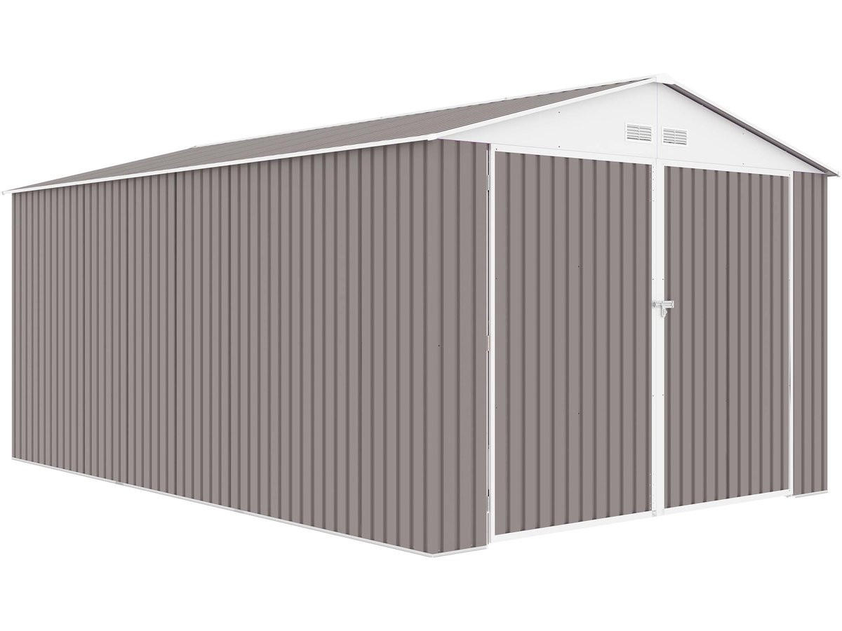 METALL-GARAGE PVC nevada - Hellgrau, Metall (370/235/470cm) - Habitat Garten