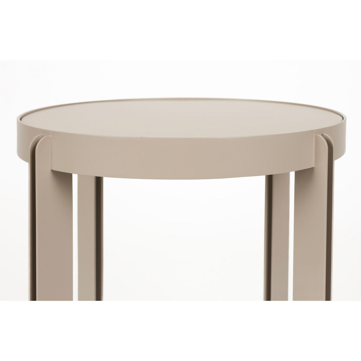 BEISTELLTISCH Centre Rund 42,5 cm Beige - Beige, Metall (42.5/42.5/52cm) - Zuiver