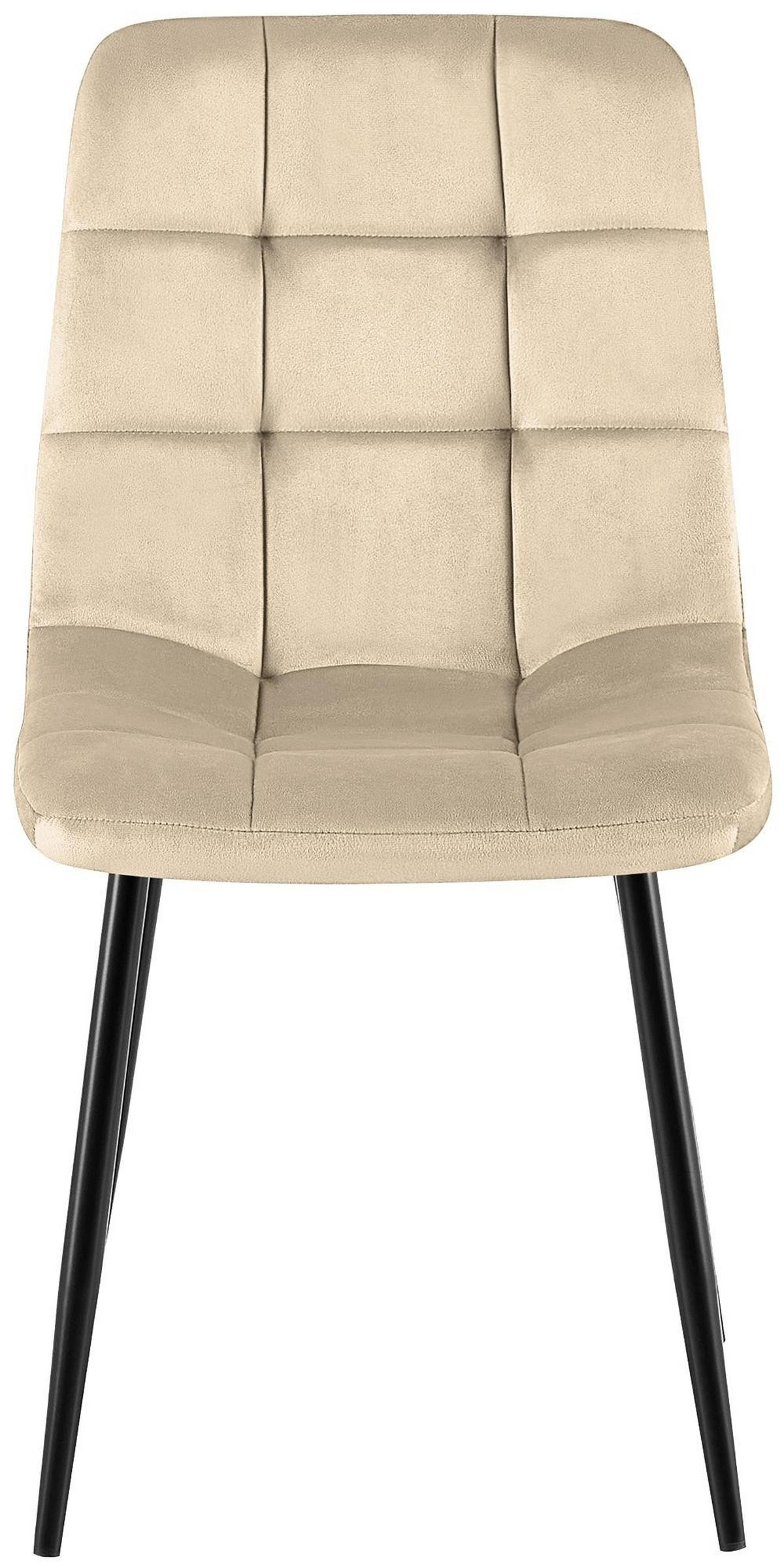 ESSZIMMERSTÜHLE Antibes 4er Set 84x45x55 cm cremeweiß - Creme, Textil (45/84/55cm) - furnicato