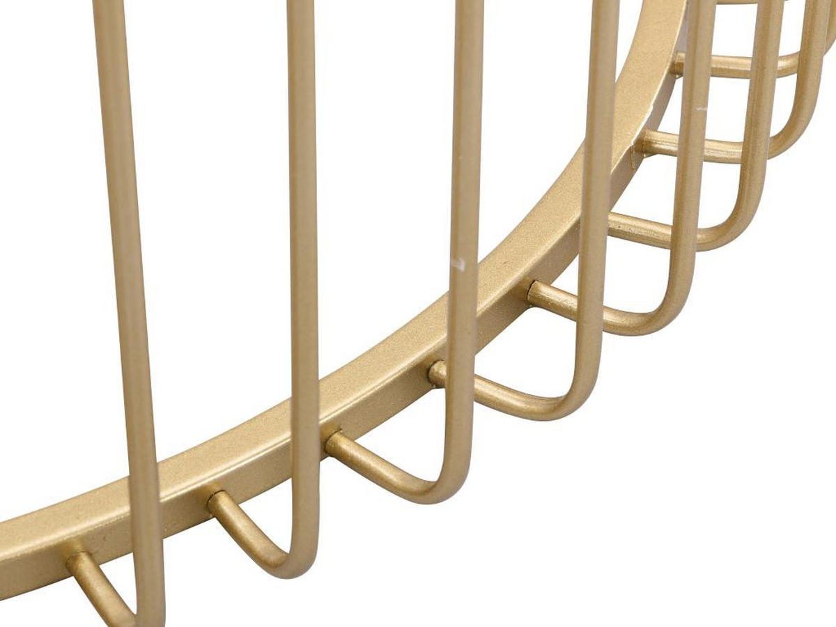 COUCHTISCH 2er-Set - Metall & Glas - Goldfarben - FERIDA - Goldfarben, Glas (68/68/49cm) - Vente-Unique