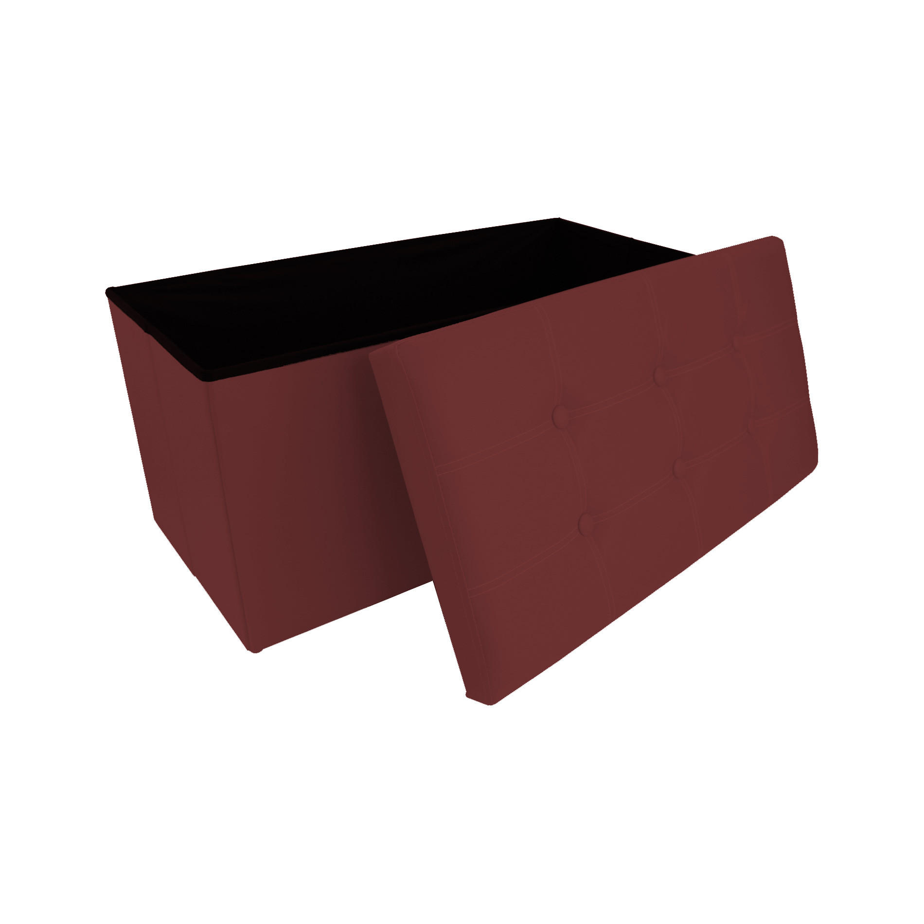 FUSSHOCKER Bordeaux 38/76/38 cm - Bordeaux, Textil (38/38/76cm) - Mobili Rebecca