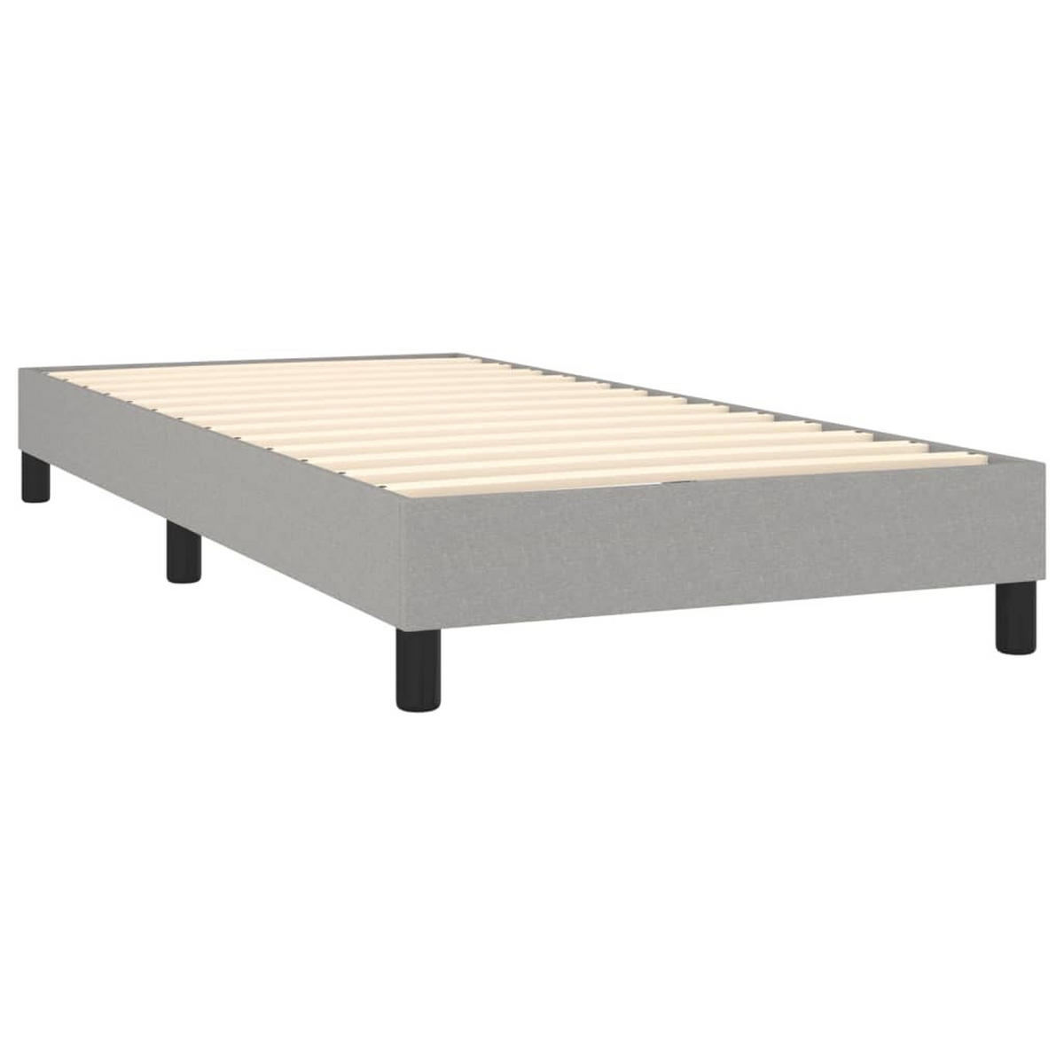 POLSTERBETT Quinlan 100/203 cm - Hellgrau, Holzwerkstoff (100/200cm) - Nettlife