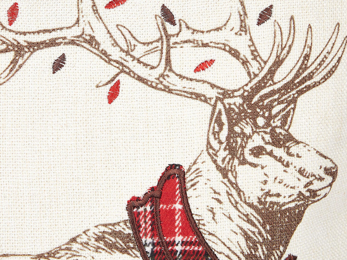 DEKOKISSEN 2er-Set Cremeweiß 45/45 cm Sven - Ecru, Textil (45/45cm) - Beliani