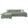 ECKSOFA Malwi, Seite: Links - Hellgrün, Holz/Textil (278/161cm) - MIRJAN24