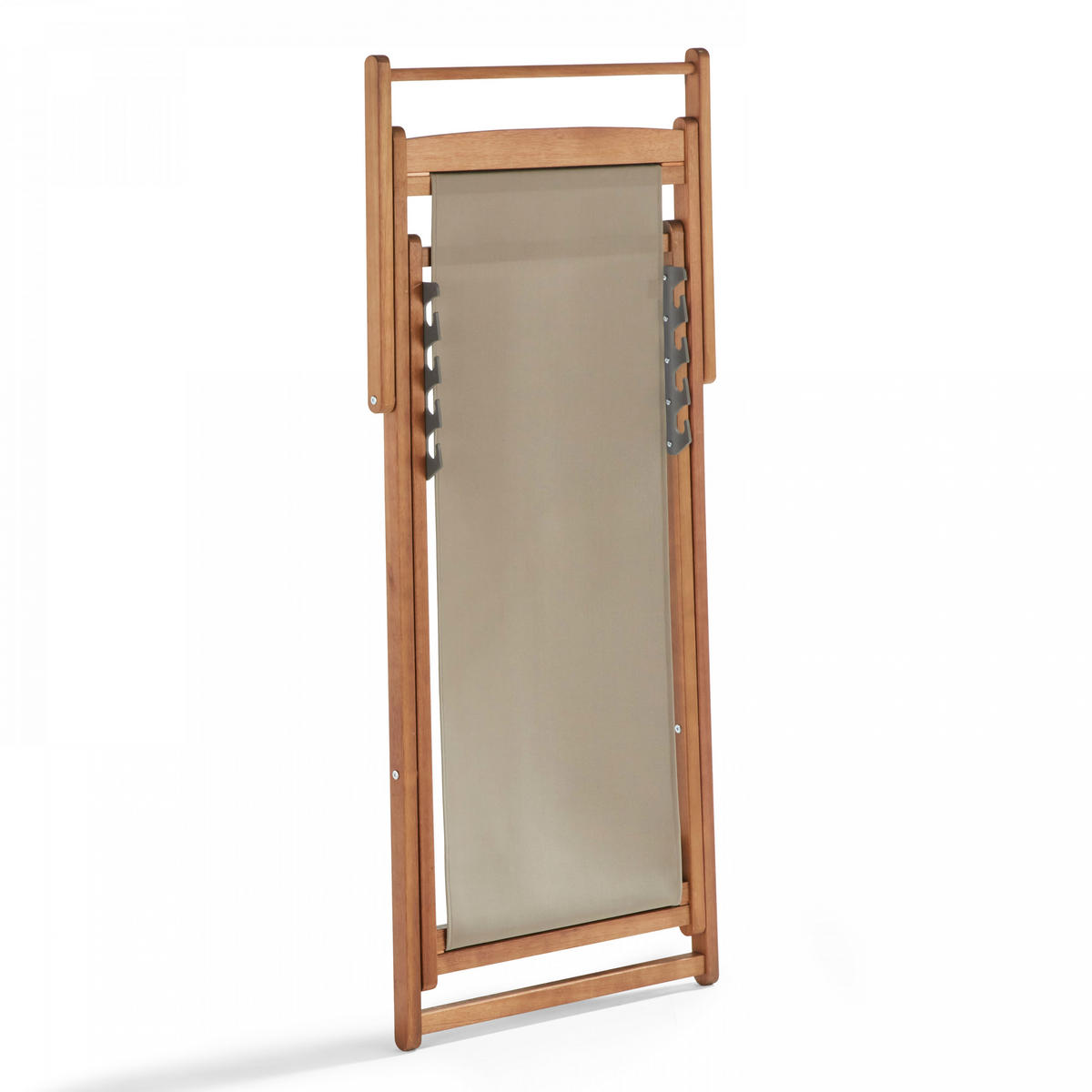 LIEGESTUHL 2-tlg., Taupe - Taupe, Holz (62/88/105cm) - Oviala