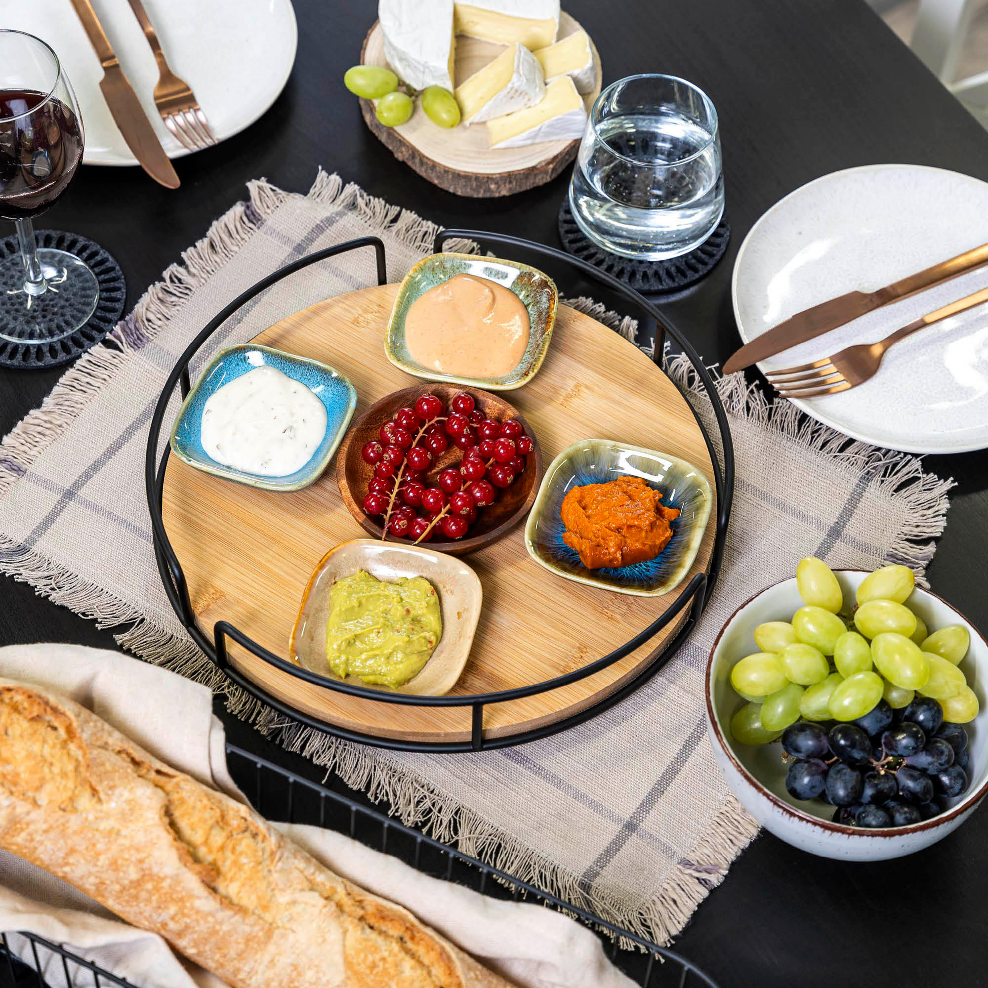 Thumbnail - eluno Drehteller, Schwarz, Metall, 30x6x30 cm, Küchenzubehör