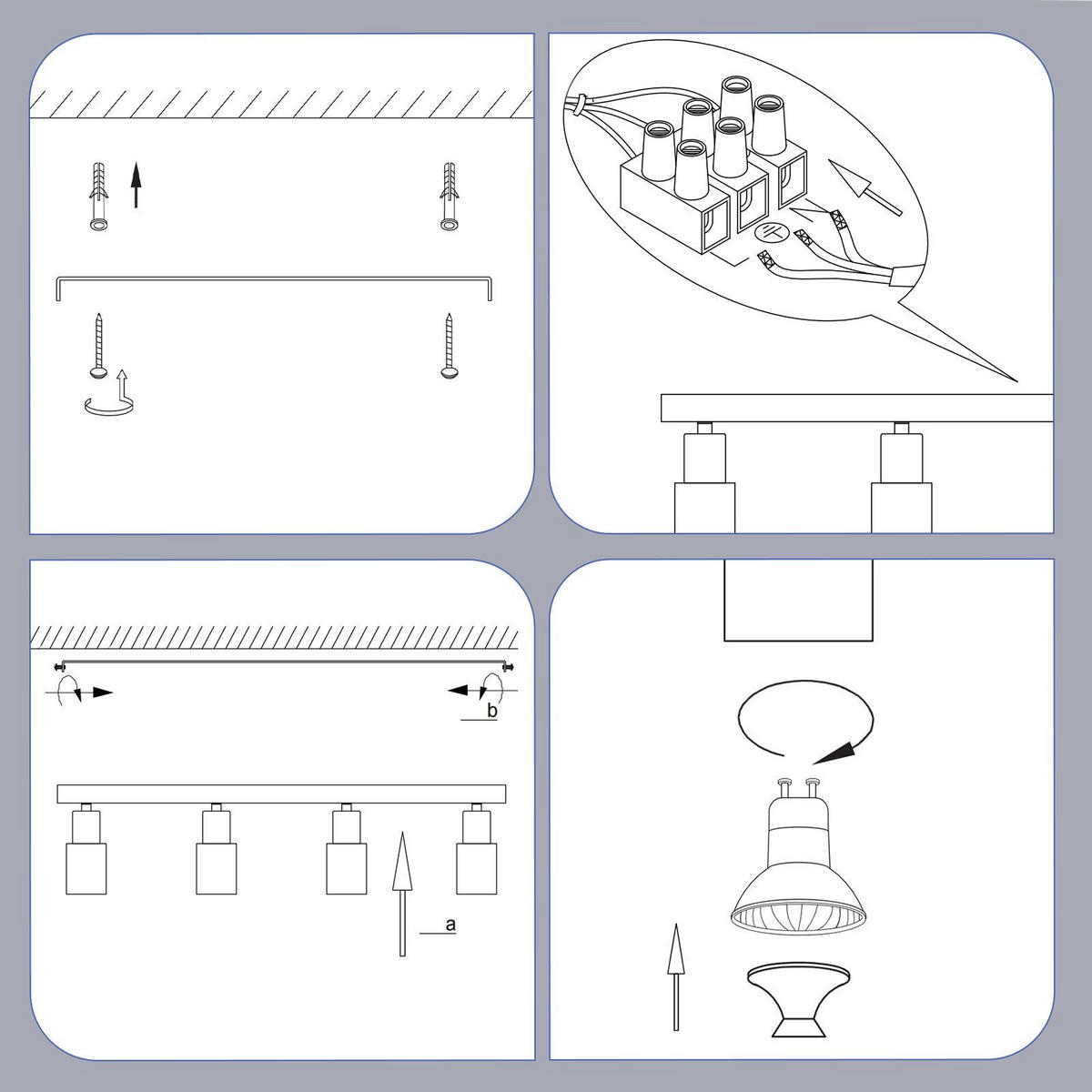 STRAHLER Altenburg 4-flammig 62/14/12 cm - Schwarz, Metall (62/14/12cm) - Nettlife