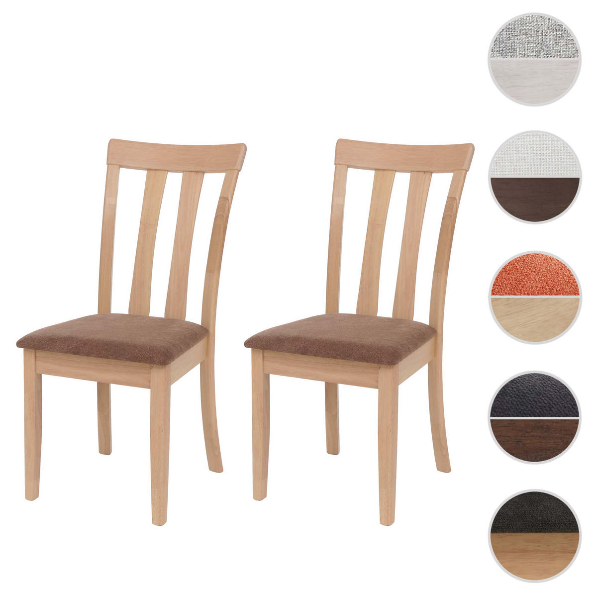 ESSZIMMERSTUHL Braun 2er-Set - Braun, Holz (42/96/58cm) - MCW