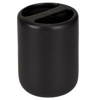KERAMIKTASSE für Zahnbürsten Olinda 7,6/10/10 cm - Schwarz, Keramik (10/10/7.6cm) - Allstar