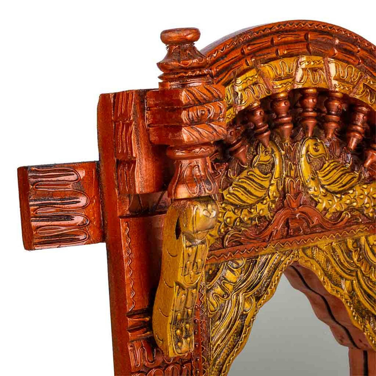 SPIEGEL aus Holz, 59x51x10cm - Braun, Holz (59/51/10cm) - Wanderlust