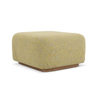 POUF Strukturstoff Stoff Gelb - Currygelb/Gelb, Holz/Textil (83/95/41cm) - Makamii