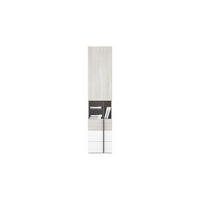 KINDERREGAL REMI 03 45 cm breit in Eichenweiß / Weiß Matt / Anthrazit - Eichefarben/Anthrazit, Holzwerkstoff (45/195/43cm) - Deine Möbel 24