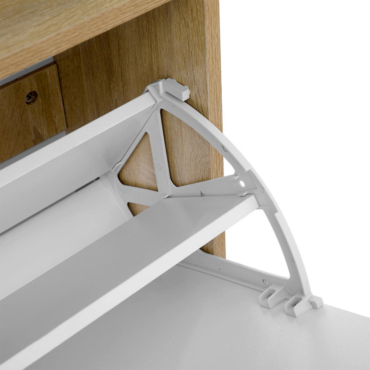 SCHUHSCHRANK - Weiß, Holzwerkstoff (24/102/60cm) - Hansiro