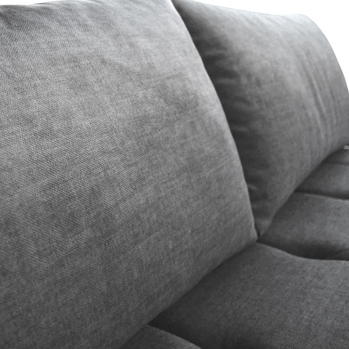 ECKSCHLAFSOFA Costa L dunkelgrau links - Dunkelgrau/Schwarz, Kunststoff/Textil (290/169cm) - Beautysofa