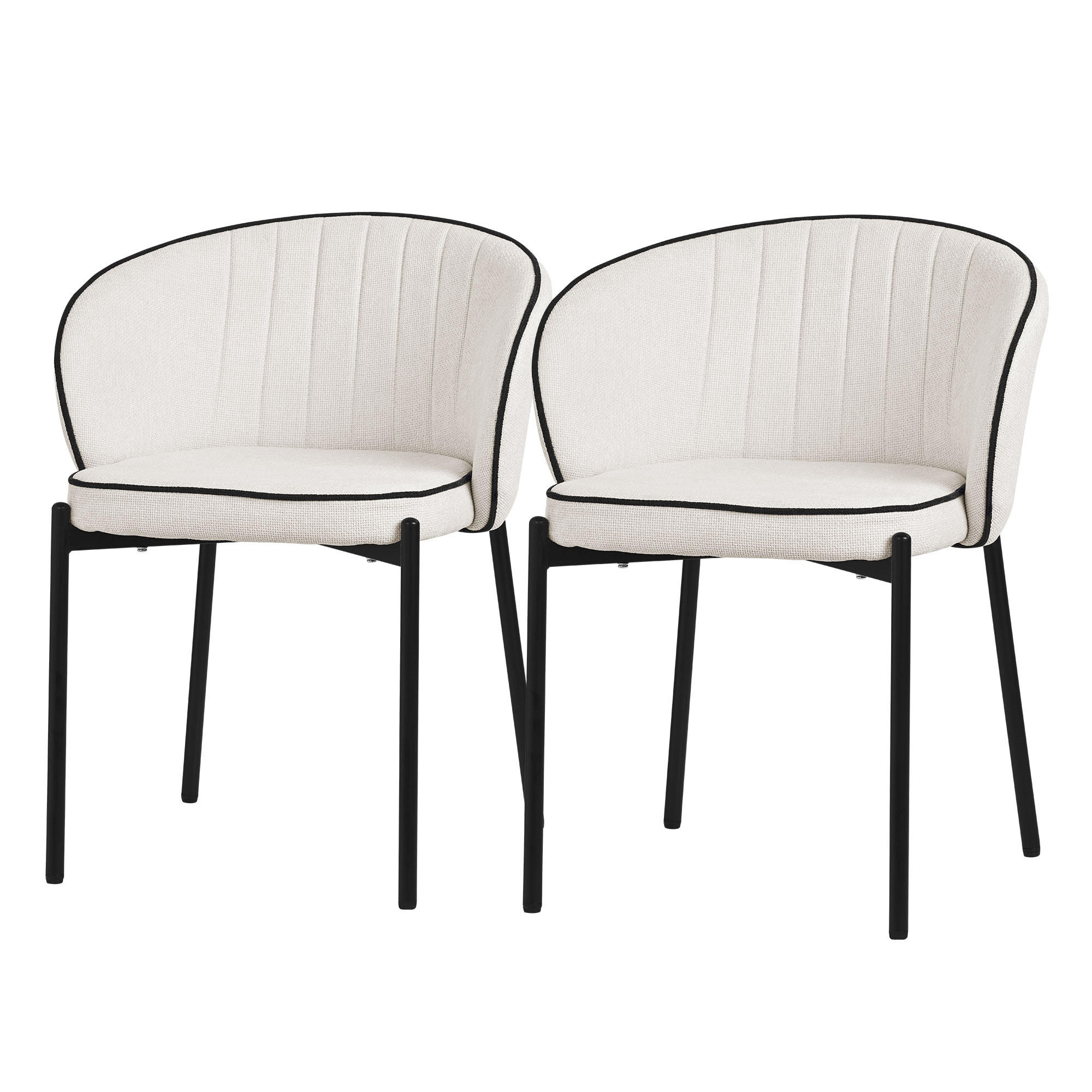ML-DESIGN JÍDELNÍ ŽIDLE, sada 2 ks, béžové