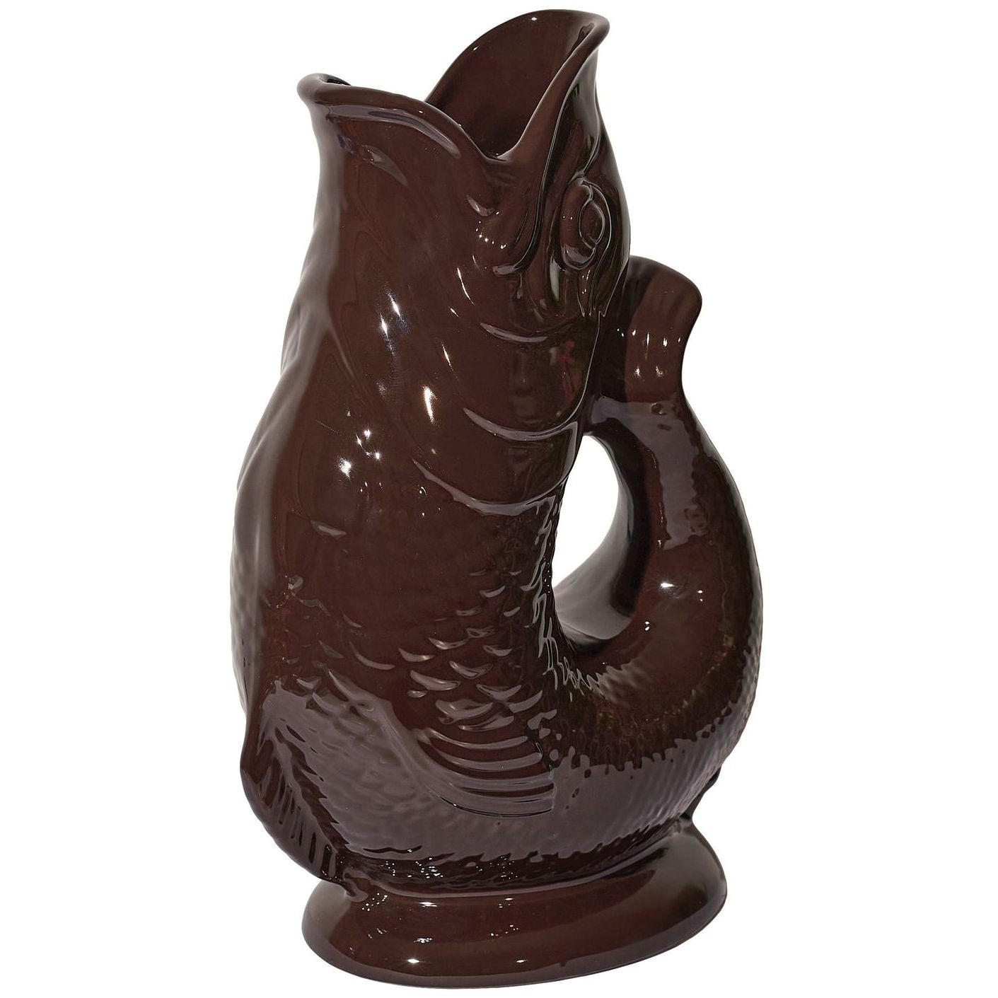 KARAFFE mit „Gluck-Gluck“-Geräusch 27,5/17/9,5 cm - Mokka, Keramik (1.2L) - Gluckigluck