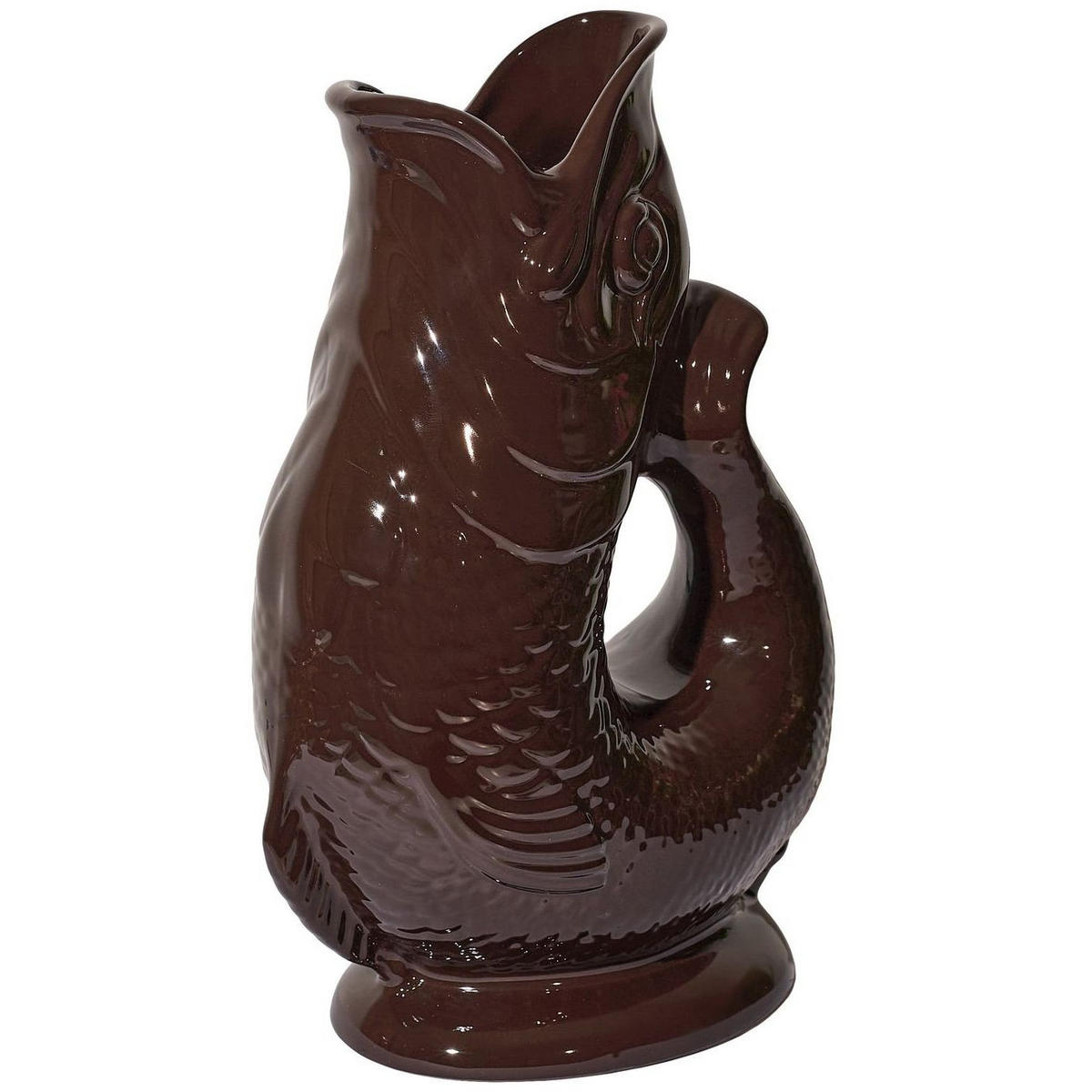 KARAFFE mit „Gluck-Gluck“-Geräusch 27,5/17/9,5 cm - Mokka, Keramik (1.2L) - Gluckigluck