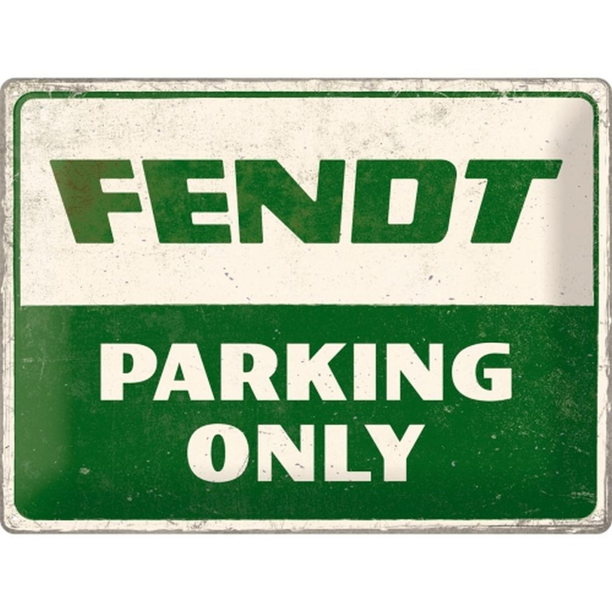 BLECHSCHILD 30/40 cm Fendt Parking Only - Multicolor, Metall (40/30/0.2cm) - Nostalgic-Art