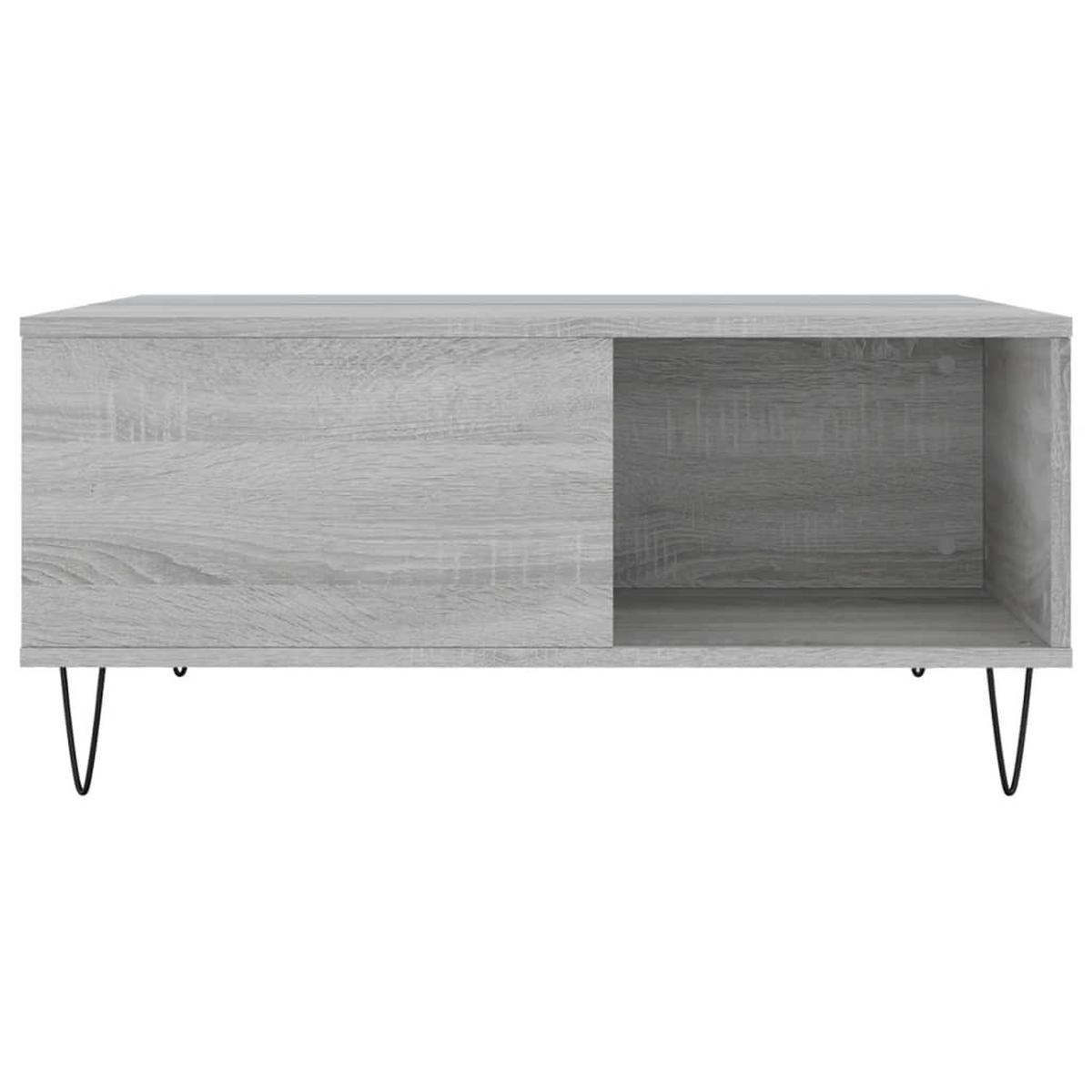 COUCHTISCH Grau Sonoma 80x80x36,5 cm Holzwerkstoff - Grau, Holzwerkstoff (80/80/36.5cm) - furnicato