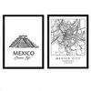 POSTER Set Mit 2 Städte Denkmäler Mexiko Chichén Itzá A3 Rahmenlos - Klar, Papier (29.7/5/42cm) - Nacnic