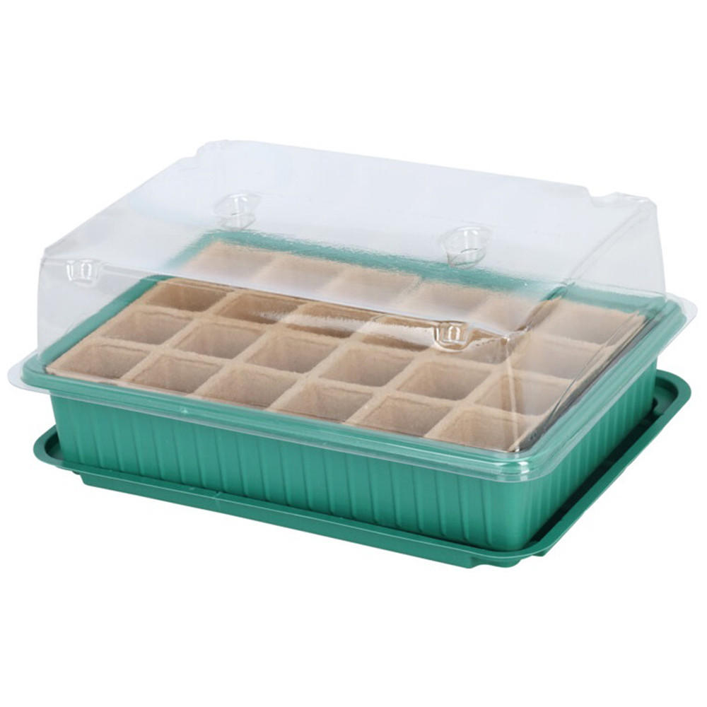 AUSSAATBOX Basic Grün 27.5/20/7 cm Kunststoff - Grün, Kunststoff (7cm) - Mondex