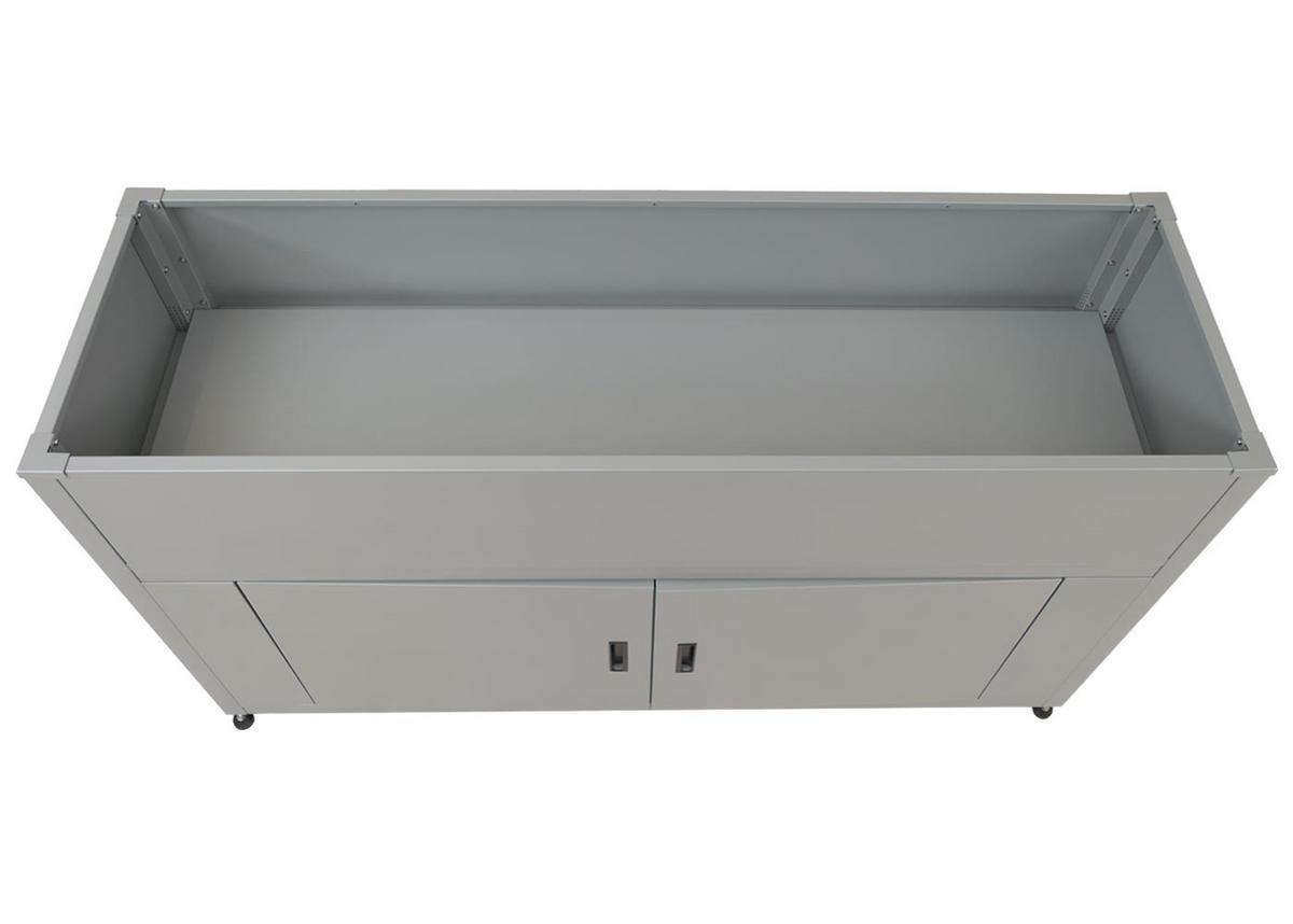 HOCHBEET 91x161x51cm Grau - Grau, Metall (161/91/51cm) - PROREGAL