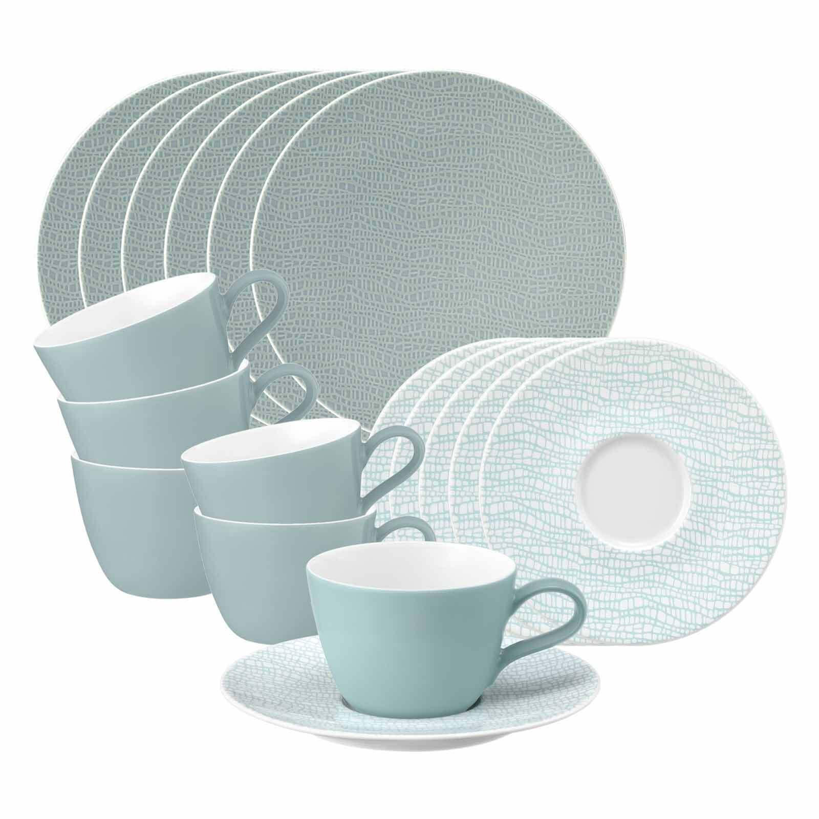 KAFFEESERVICE Life Fashion Green Chic 18er Set - Grün, Keramik (1/1/1cm) - Seltmann Weiden