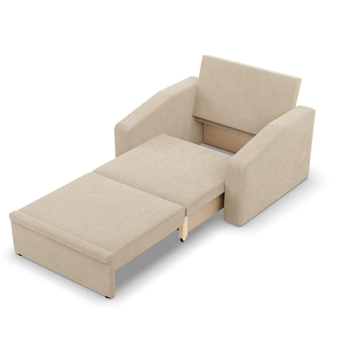 LOUNGESESSEL ORBIT, 90 CM, Cord - Beige - Beige, Textil (118/80/87cm)
