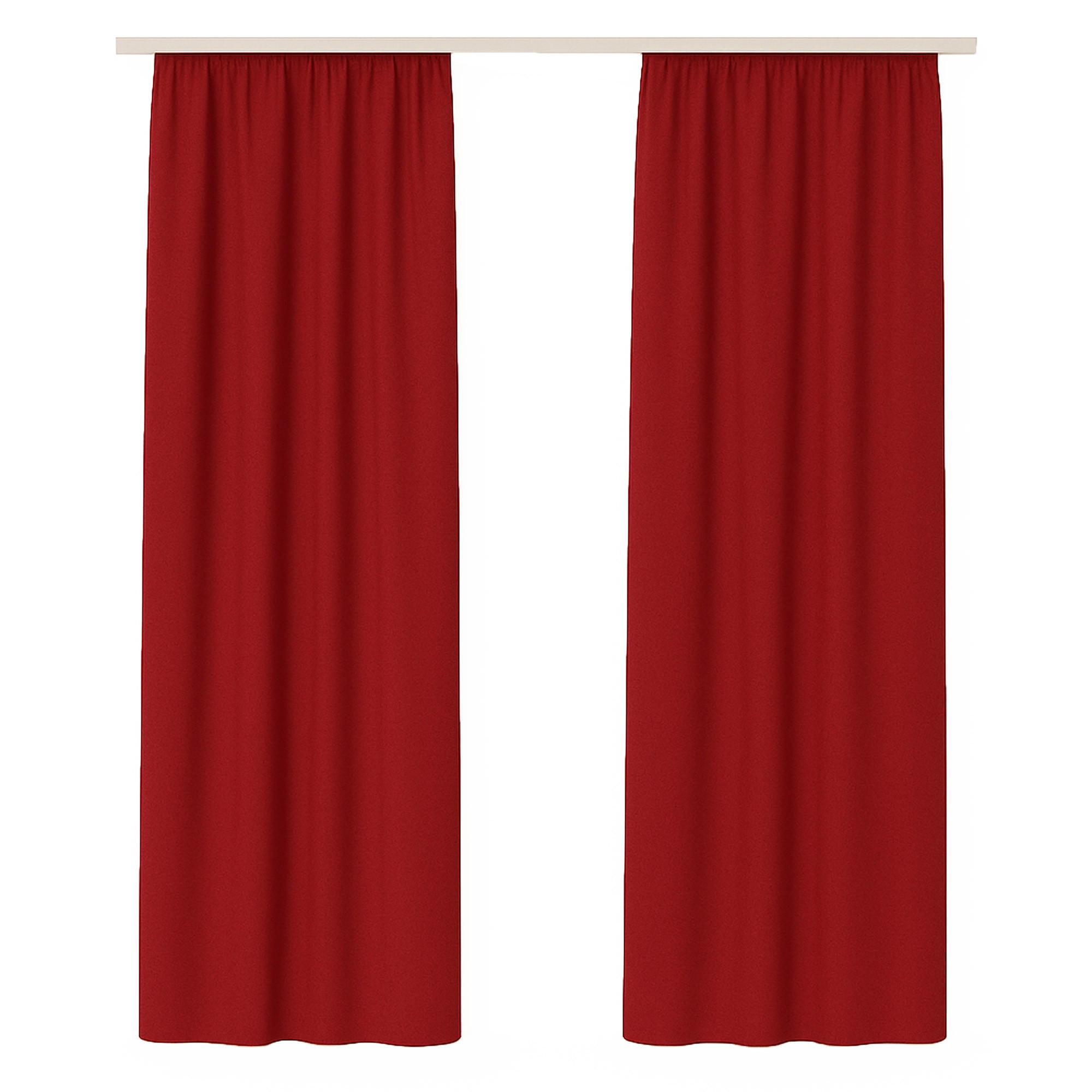 GARDINE Universalband "blickdicht" 2er Pack Rot 140x175 cm - Rot, Textil (140/175cm) - Bestlivings