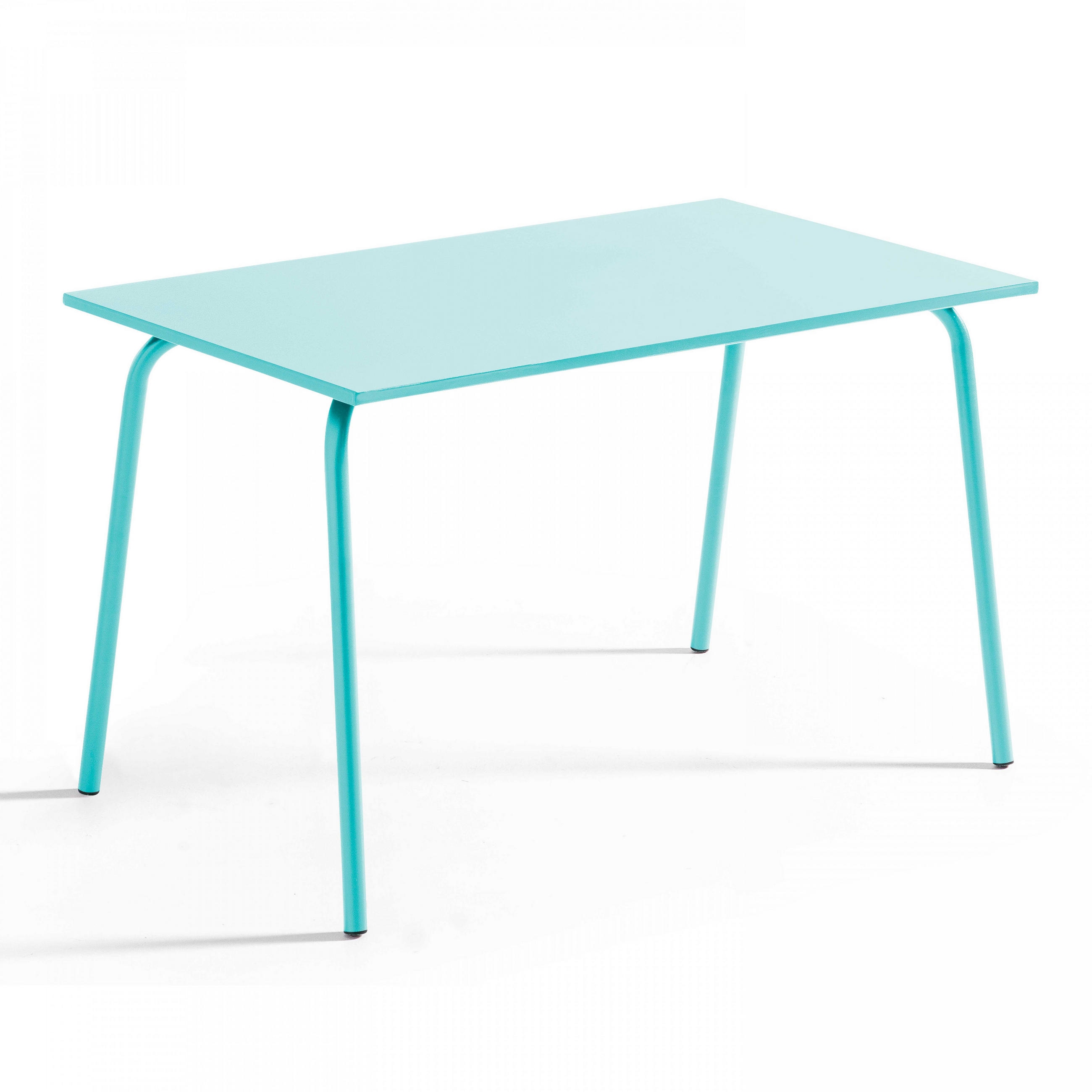 GARTENTISCH , Türkisblau - Hellblau, Metall (120/70/72cm) - Oviala