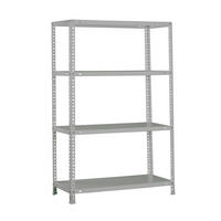 SCHRAUBREGAL PANDA MID | HxBxT 150x100x30cm | Fachlast 100kg | Grau - Grau, Metall (100/150/30cm) - PROREGAL