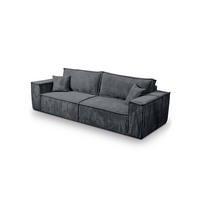 SCHLAFSOFA Sekwana Dunkelgrau (Poso 34) - Dunkelgrau, Textil (255/85/105cm) - Fedve
