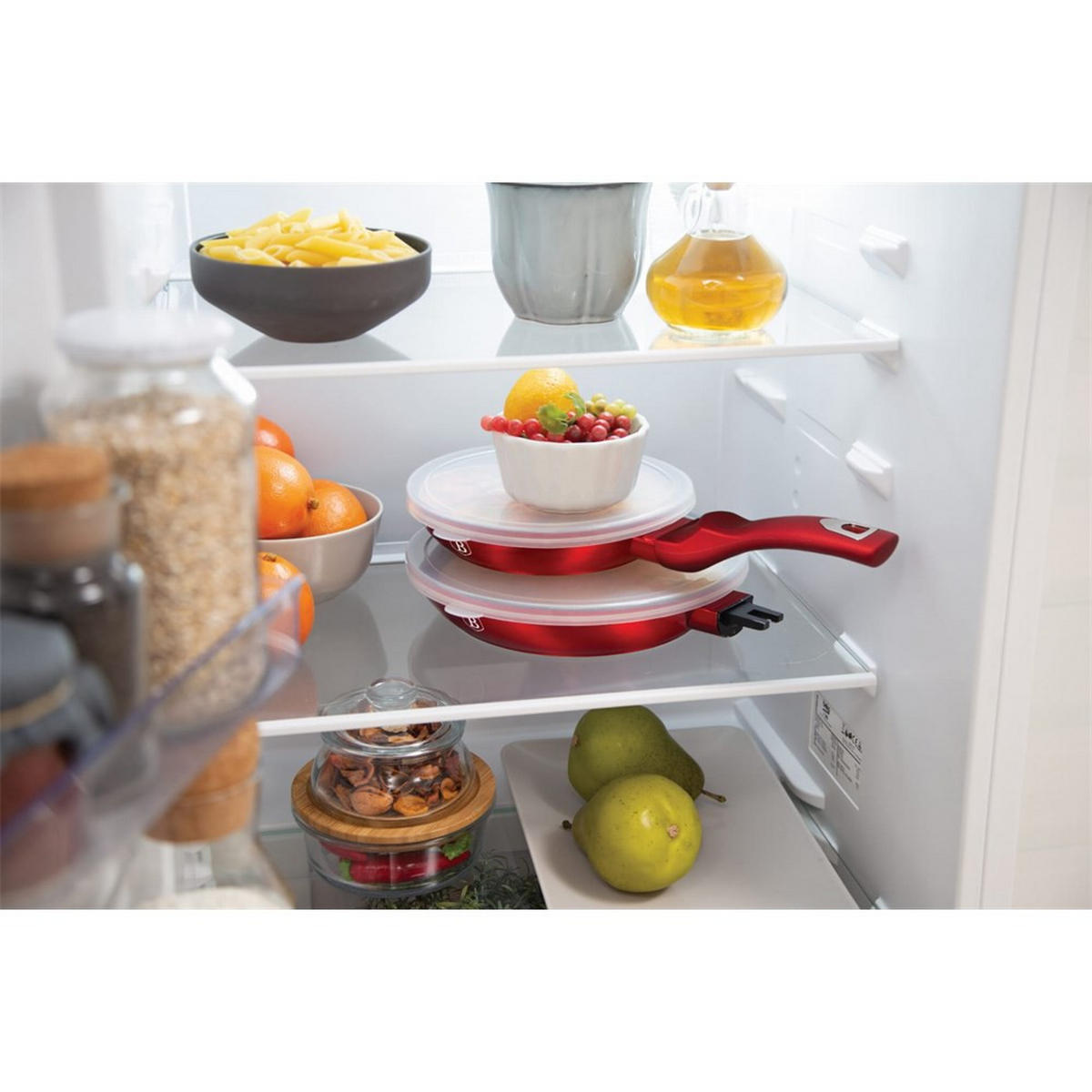PFANNENSET Rot 40/30/20 cm BH6796 - Rot, Metall - Berlinger Haus