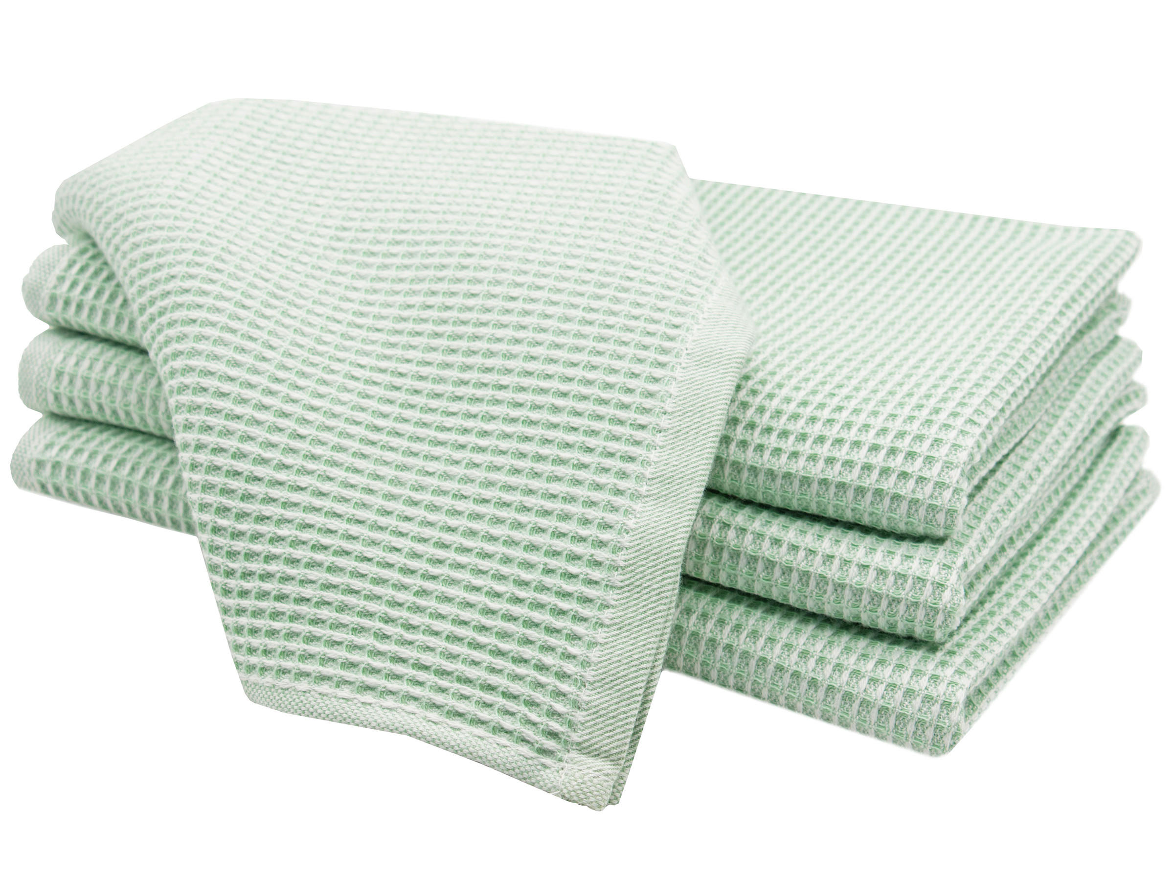 GESCHIRRTÜCHER, 4er-Set, 50x70 cm, 100% Baumwolle, Grün - Hellgrün, Textil (50/70cm) - Zollner