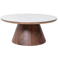 COUCHTISCH aus Keramik 80x80x35cm, dunkelbraun - Dunkelbraun, Holz (80/80/35cm) - Giga Meubel