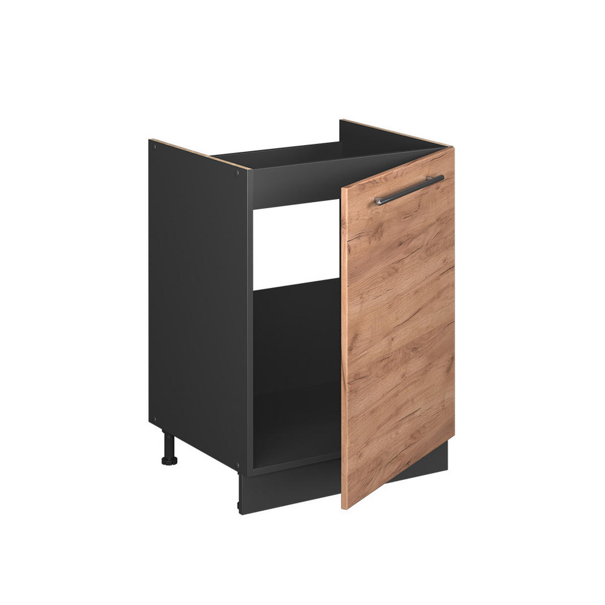 SKŘÍŇKA POD DŘEZ Fame-Line, Zlatý mocný dub/Antracit, 60 cm - medově dubová/antracitová, kompozitní dřevo (60/82/60cm) - Vicco