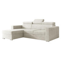 ECKSCHLAFSOFA Pedro 2rLC - Silberfarben/Naturfarben, Holz/Kunststoff (235/170cm) - MIRJAN24