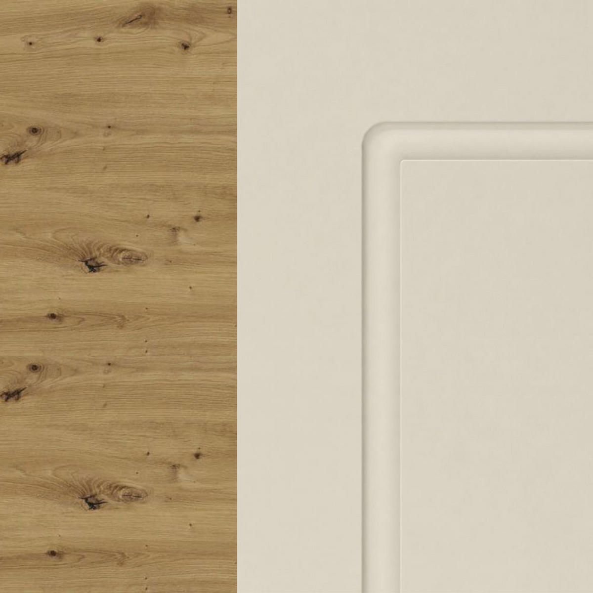 KÜCHENHÄNGESCHRANK Kvantum W2/20 Eiche Artisan / Vanille Matt 20 / 32,5 / 72cm - Creme/Eiche Artisan, Holz/Holzwerkstoff (20/72/32.5cm) - Feldmann-Wohnen