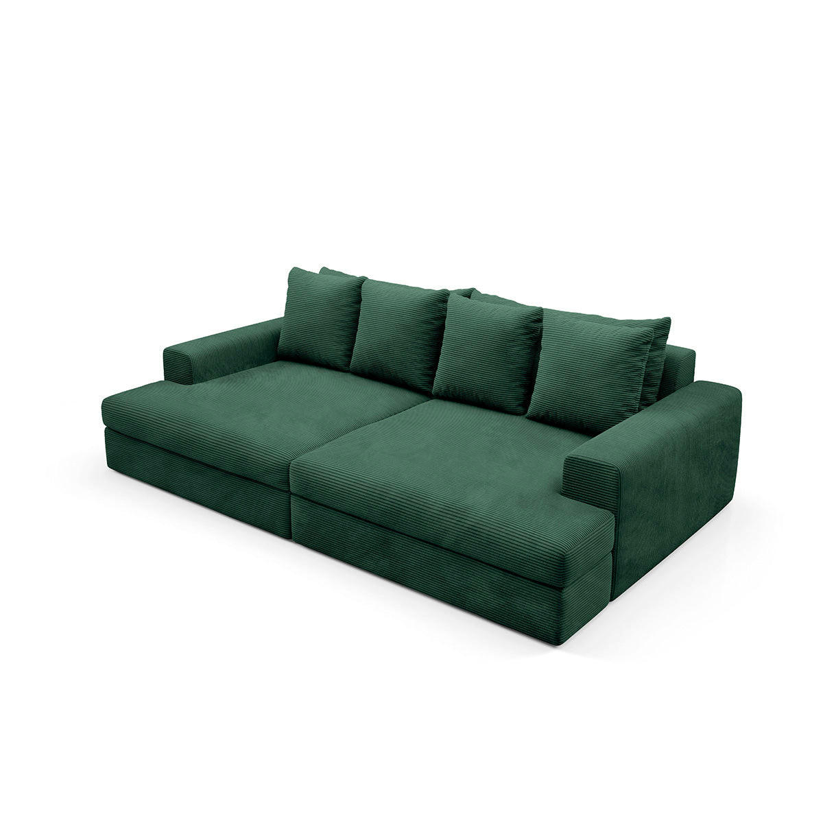 SOFA Paola 3 Sitzplätze Tannengrün - Waldgrün, Holz (272/86/167cm) - Petits-meubles
