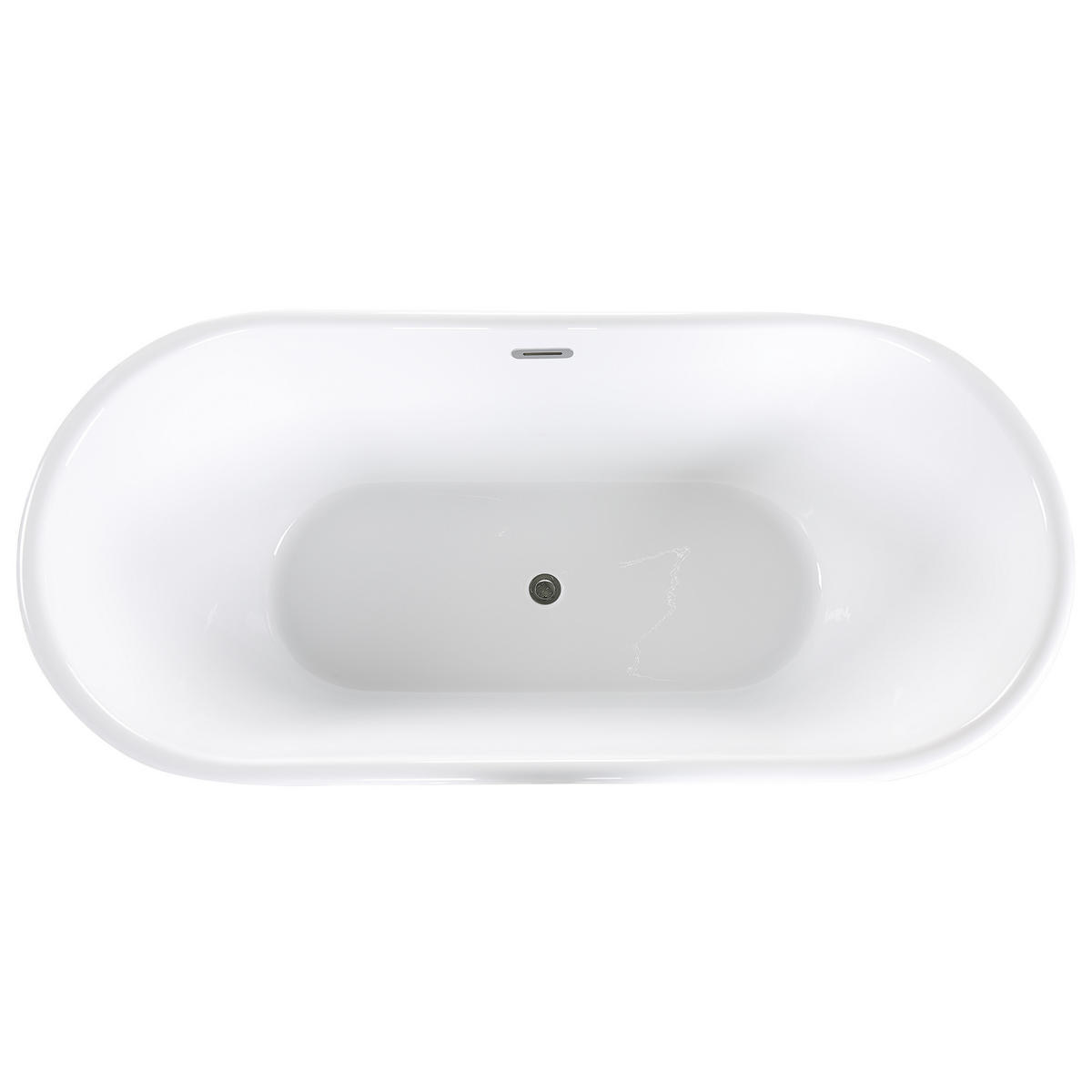 BADEWANNE FREISTEHEND 80x170x59 cm schwarz Pinel - Schwarz, Kunststoff (80/59/170cm) - Beliani